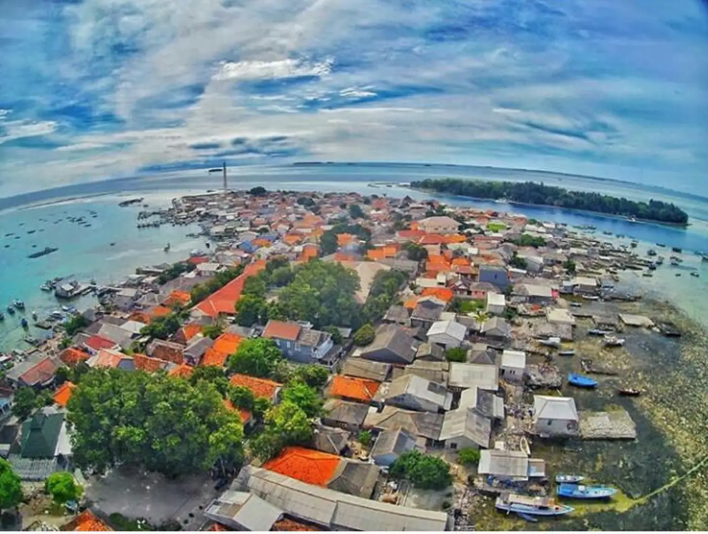 Aerial view Pulau Pramuka